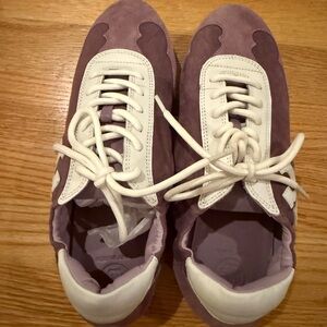 Tory Burch Purple and White Sneakers